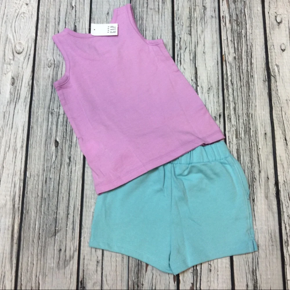 Gap Girls 2T 3T 4T Flamingo Shirt & Shorts Outfit - Picture 4 of 5